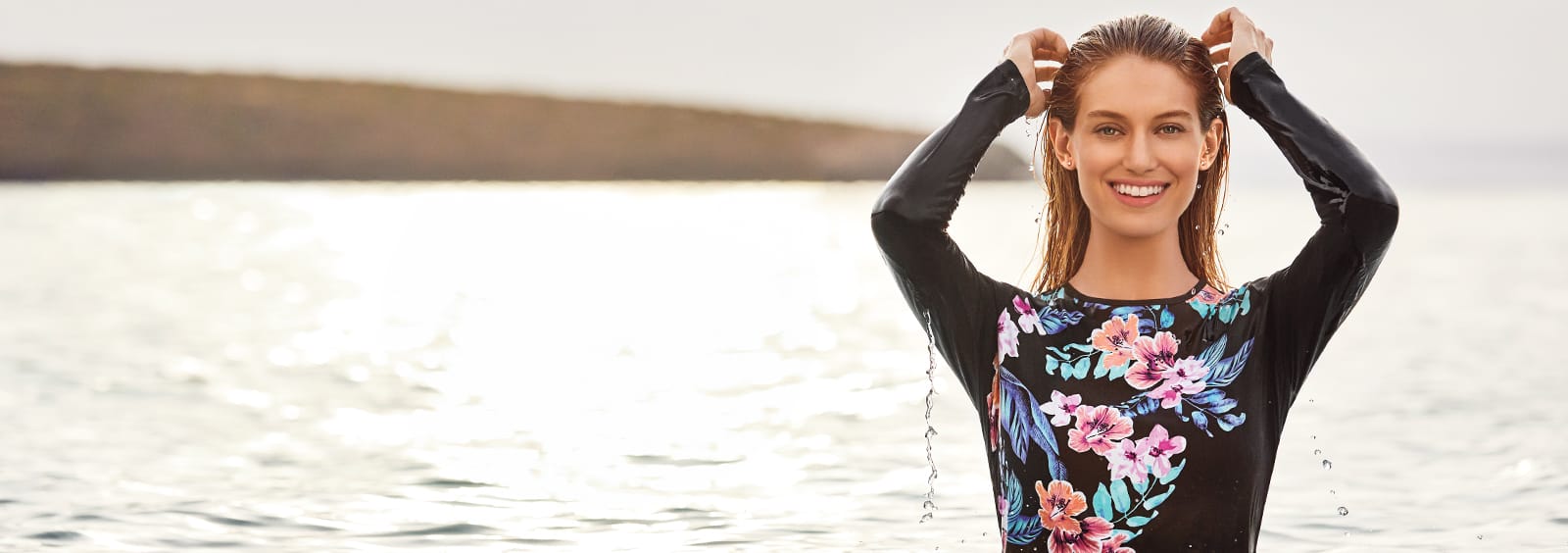 Swimming with a rash guard | Lands' End