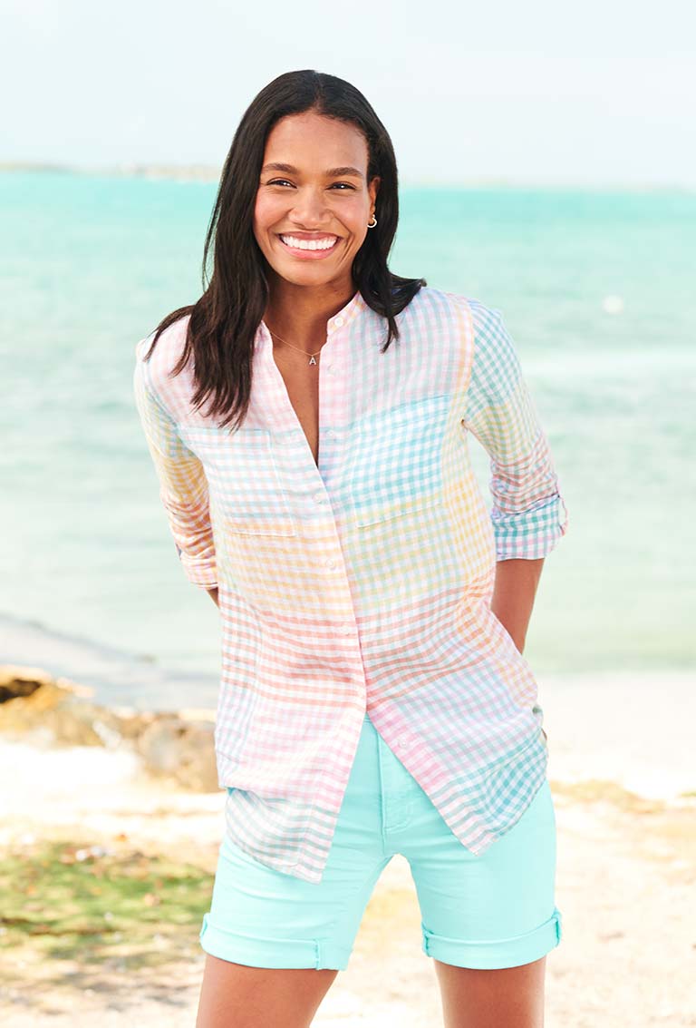 lands end linen dress