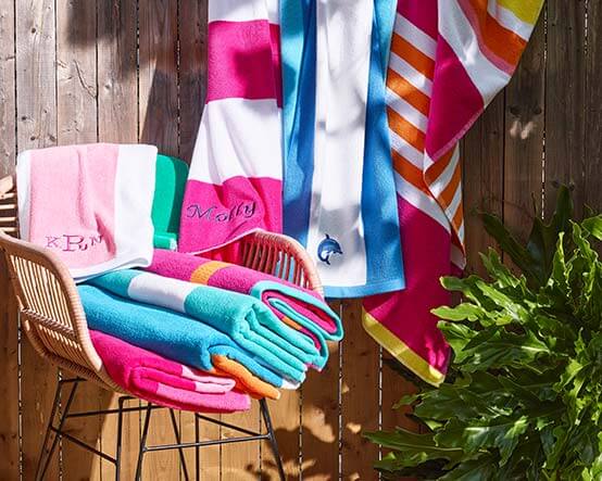 A variety of beach towels