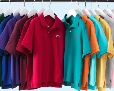 Polos in various colors