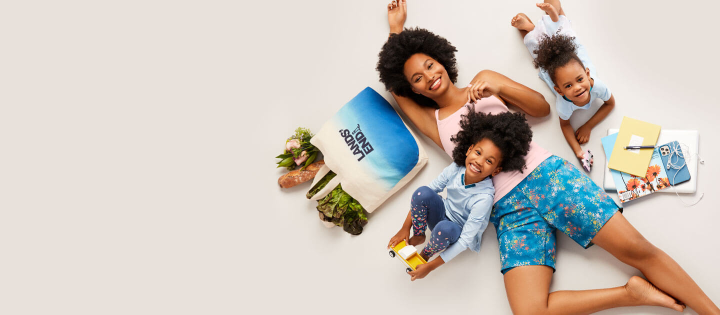 Family wearing activewear