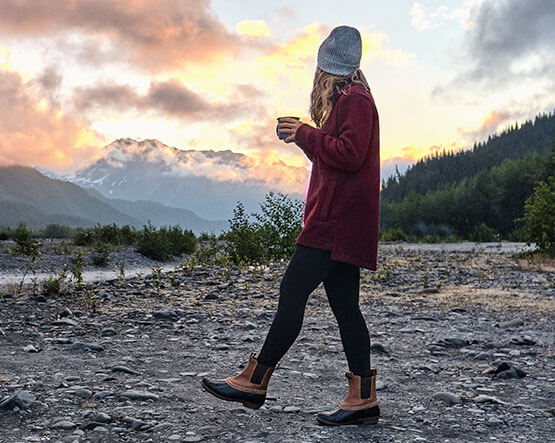 Woman wearing a jacket