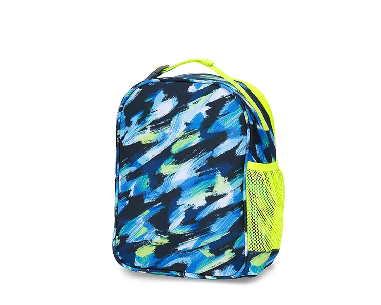 Inside of a soft-sided lunch box