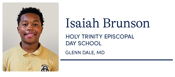 Isaiah Brunson | Holy Trinity Episcopal Day School | Glenn Dale, MD