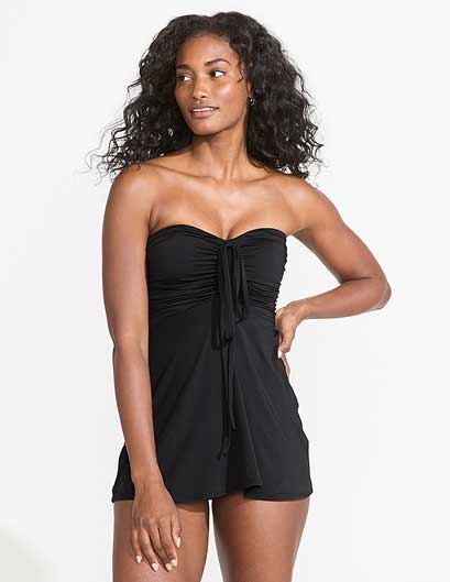 Woman wearing a light chest support swimsuit